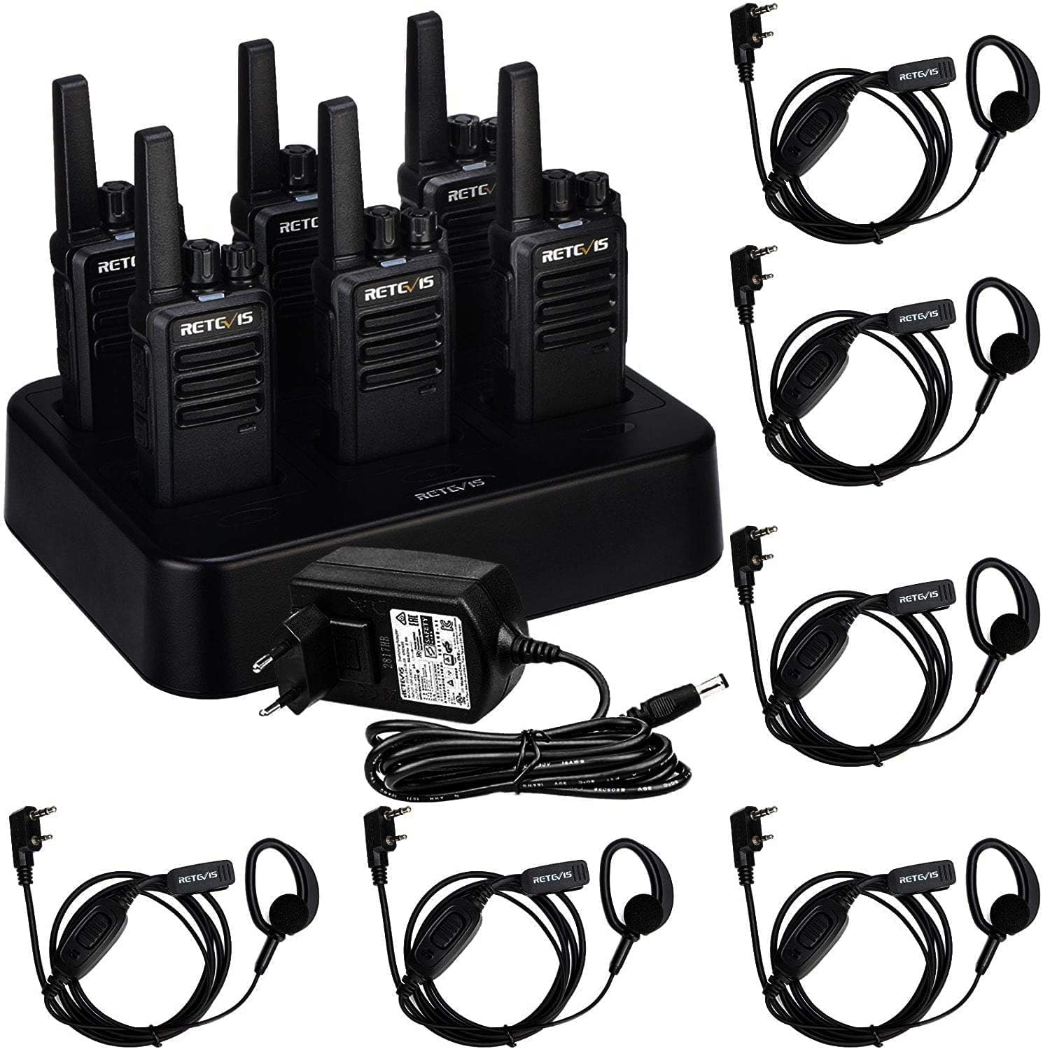 Retevis Retevis RT668 Walkie Talkie (preto, 6 peças)